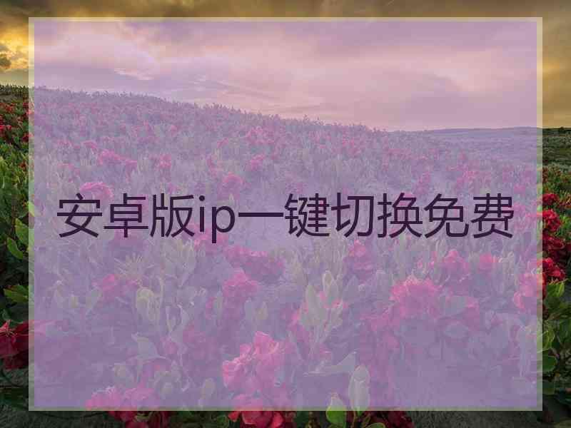安卓版ip一键切换免费