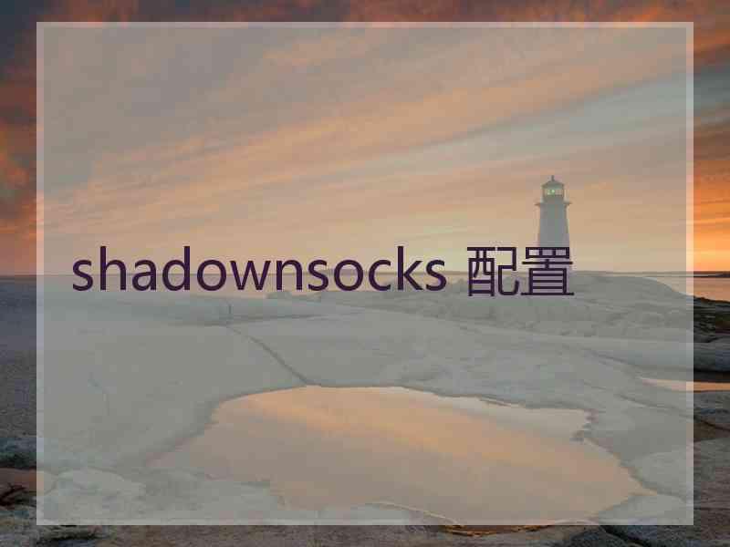 shadownsocks 配置