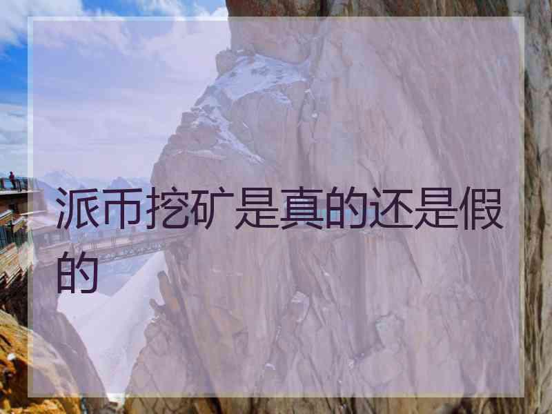 派币挖矿是真的还是假的