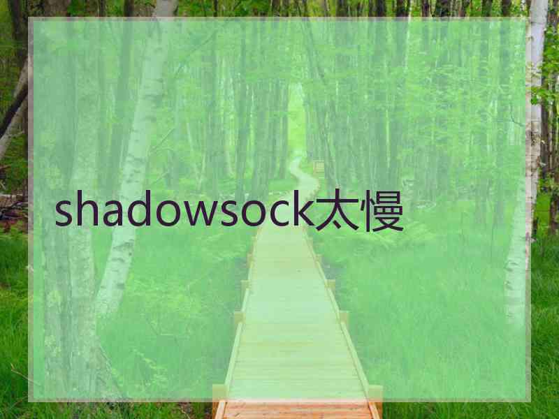 shadowsock太慢