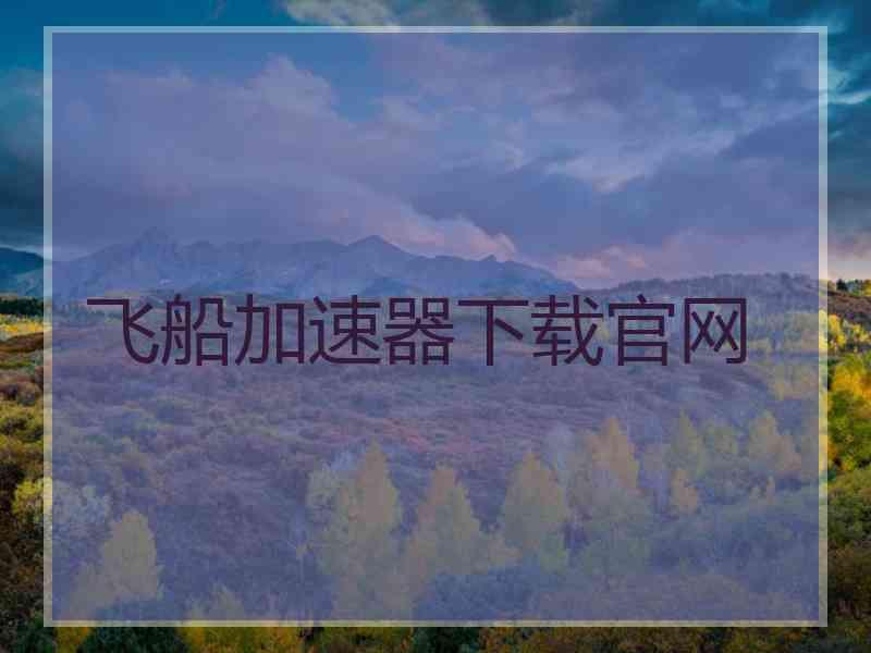 飞船加速器下载官网
