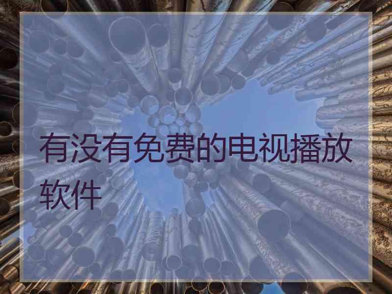 有没有免费的电视播放软件