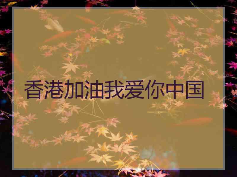 香港加油我爱你中国