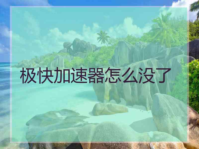 极快加速器怎么没了