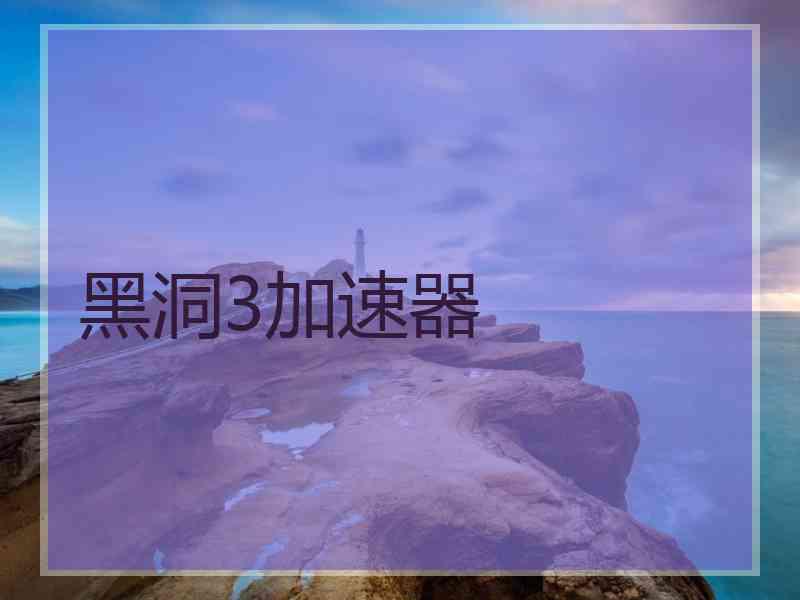 黑洞3加速器