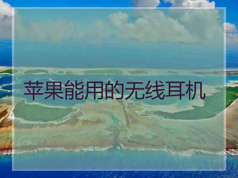 苹果能用的无线耳机