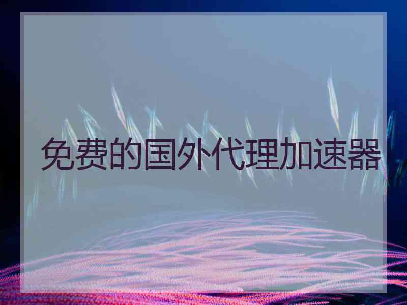 免费的国外代理加速器