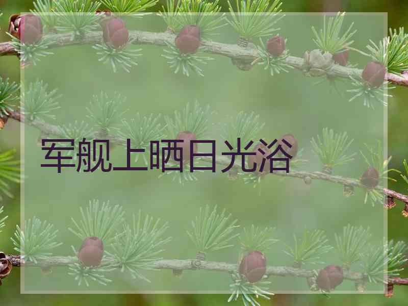 军舰上晒日光浴