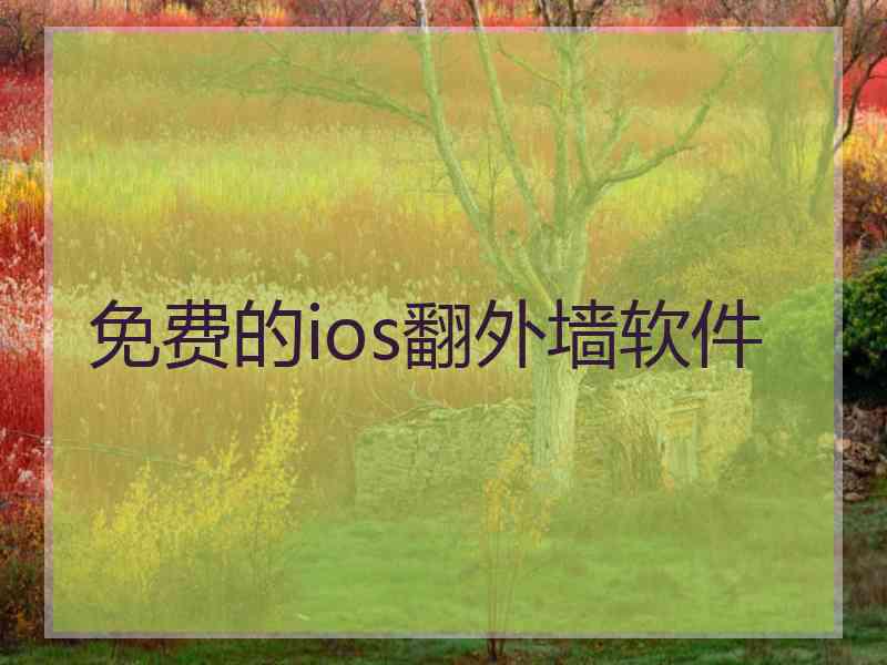 免费的ios翻外墙软件