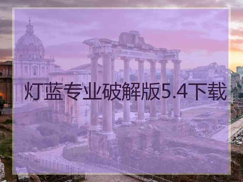灯蓝专业破解版5.4下载