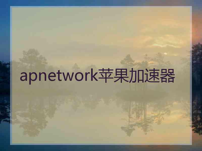 apnetwork苹果加速器