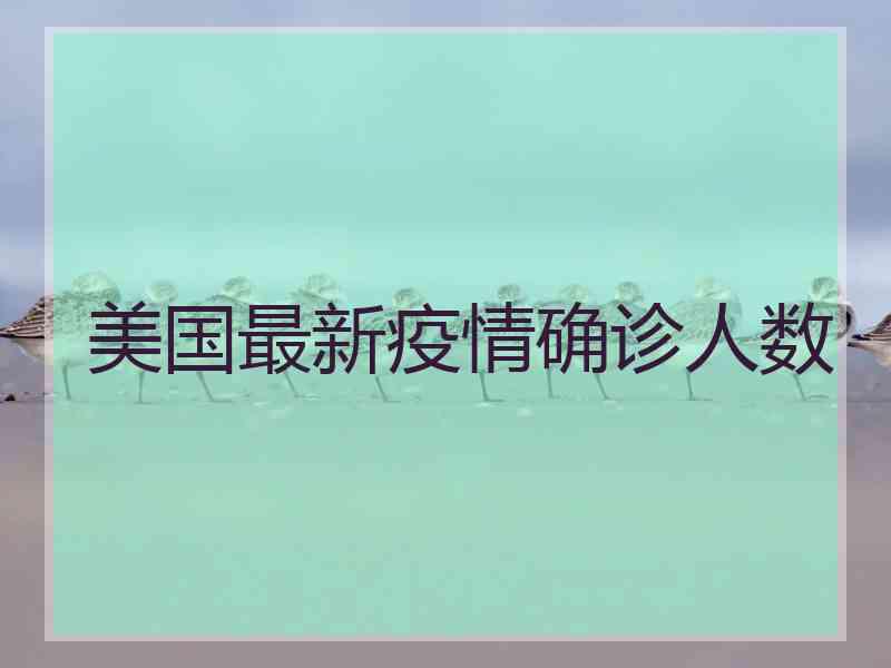 美国最新疫情确诊人数