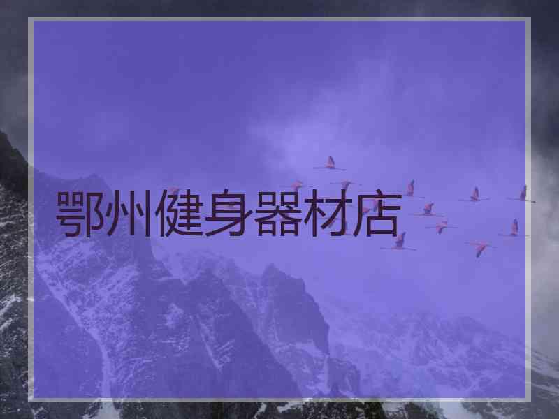 鄂州健身器材店