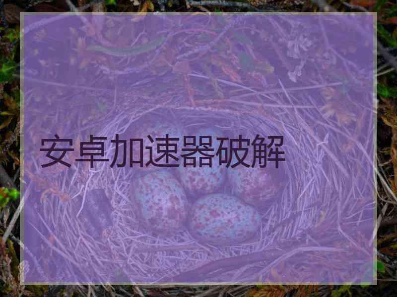 安卓加速器破解