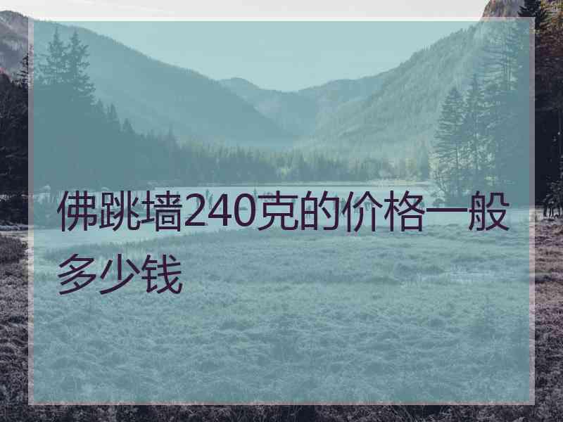 佛跳墙240克的价格一般多少钱