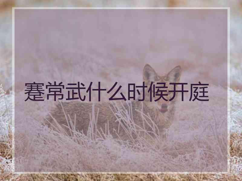 蹇常武什么时候开庭