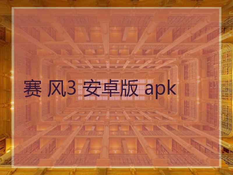 赛 风3 安卓版 apk