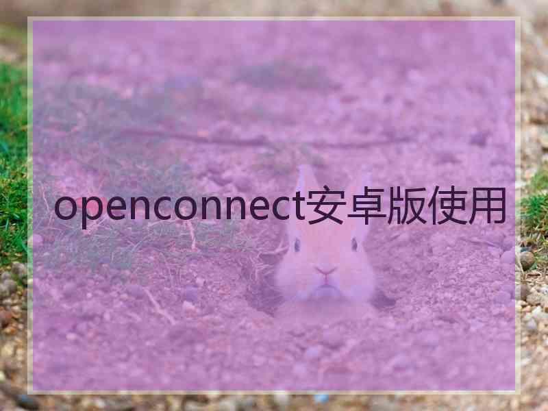 openconnect安卓版使用
