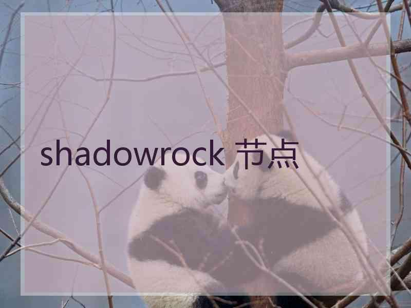 shadowrock 节点