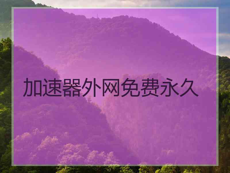 加速器外网免费永久