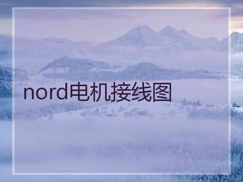 nord电机接线图