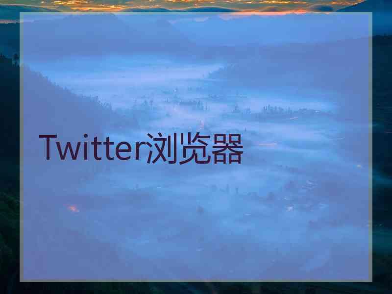 Twitter浏览器