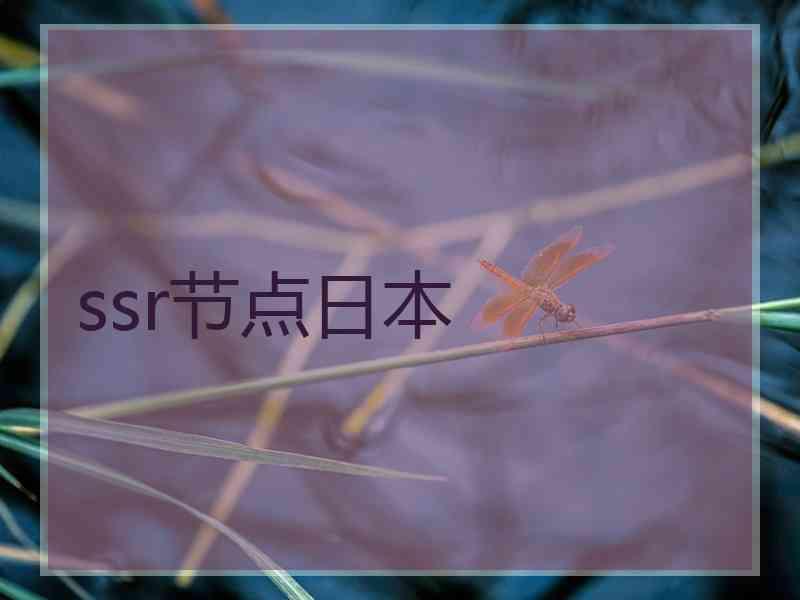 ssr节点日本