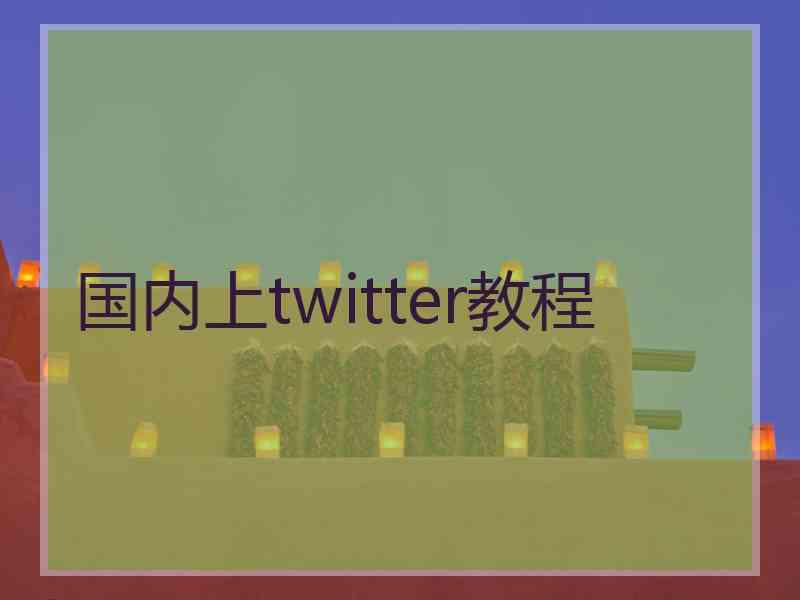 国内上twitter教程