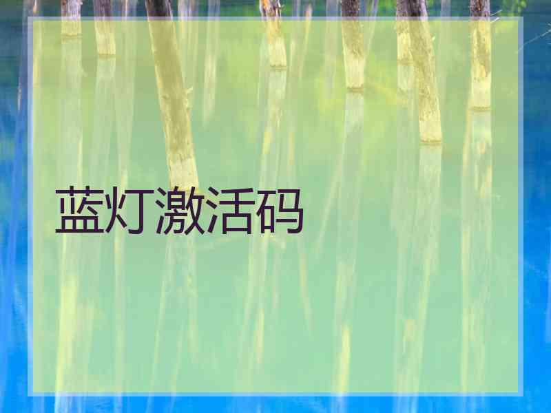 蓝灯激活码
