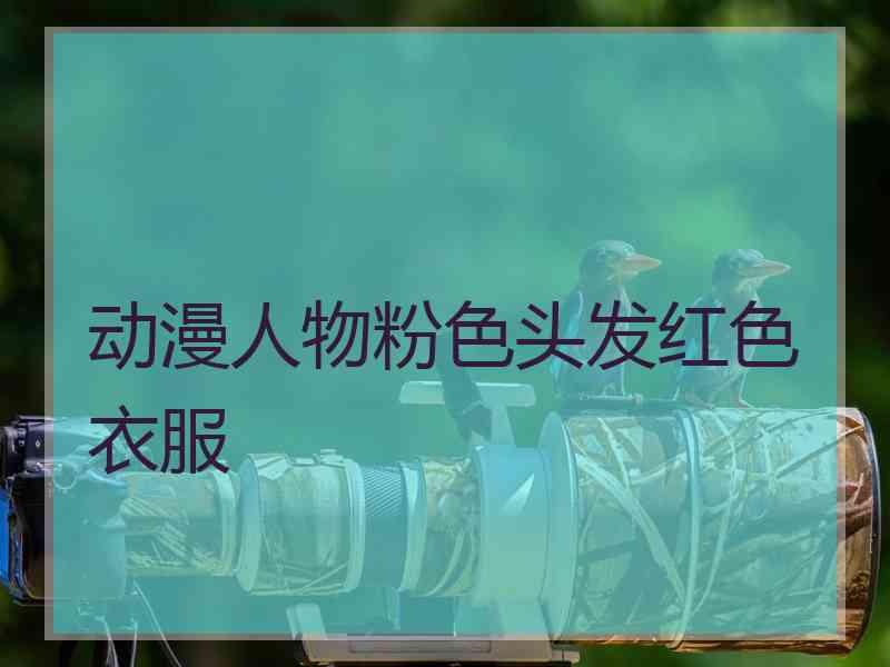 动漫人物粉色头发红色衣服