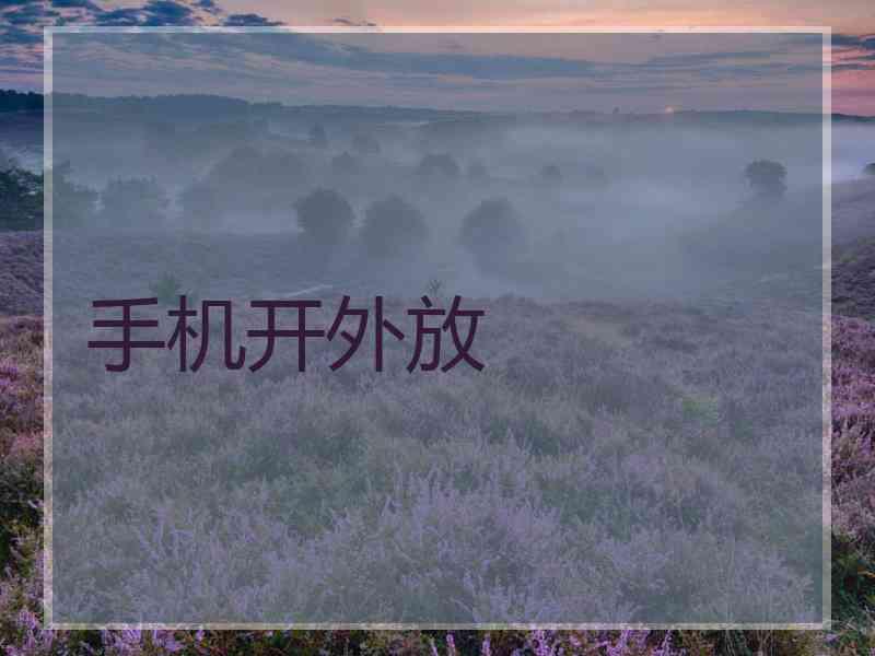 手机开外放