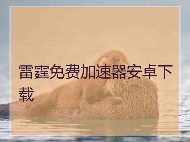 雷霆免费加速器安卓下载