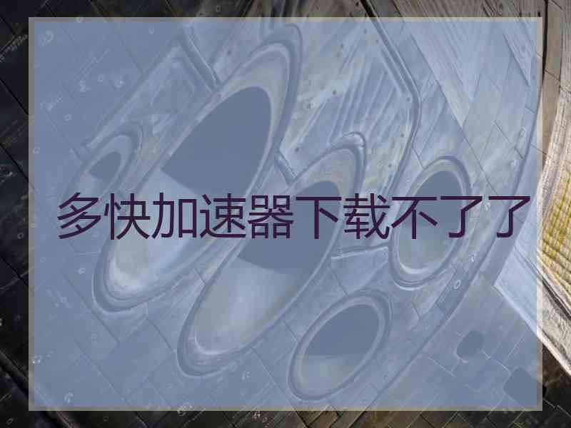 多快加速器下载不了了