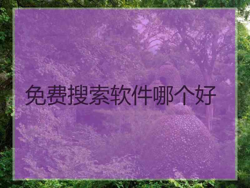 免费搜索软件哪个好