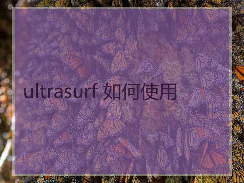 ultrasurf 如何使用