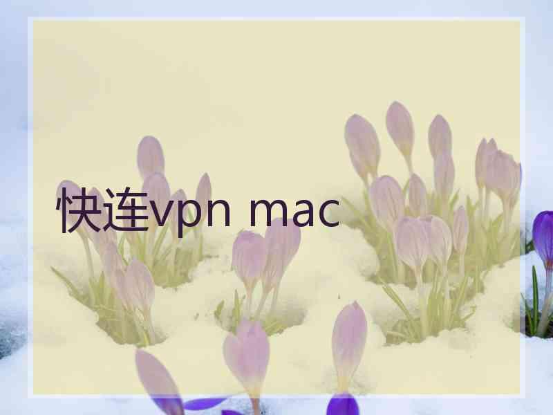 快连vpn mac