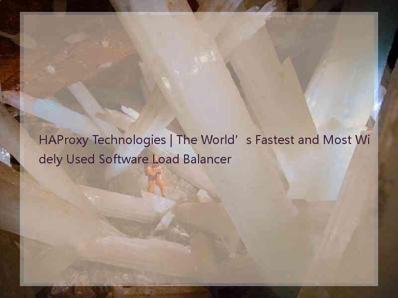 HAProxy Technologies | The World’s Fastest and Most Widely Used Software Load Balancer