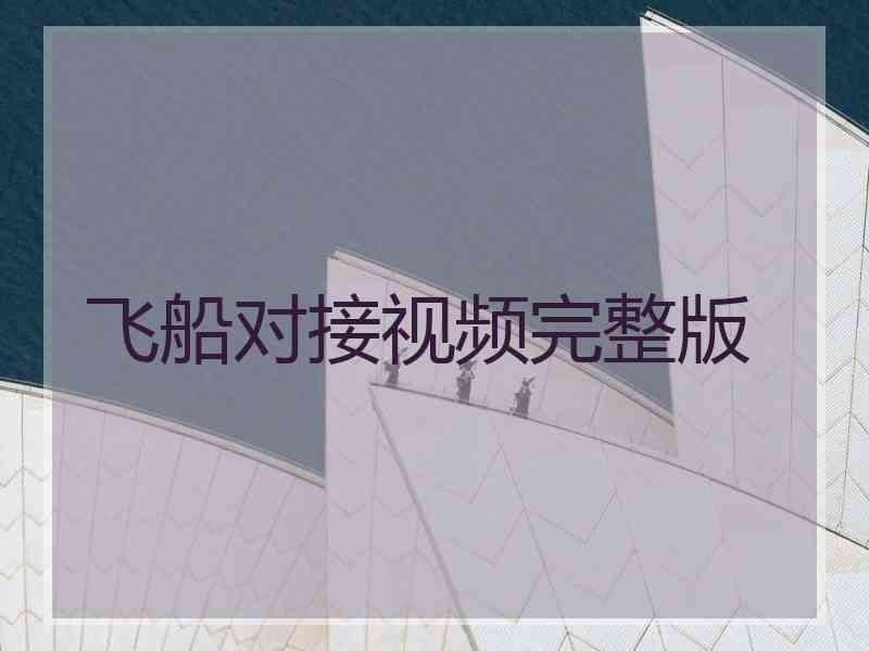 飞船对接视频完整版