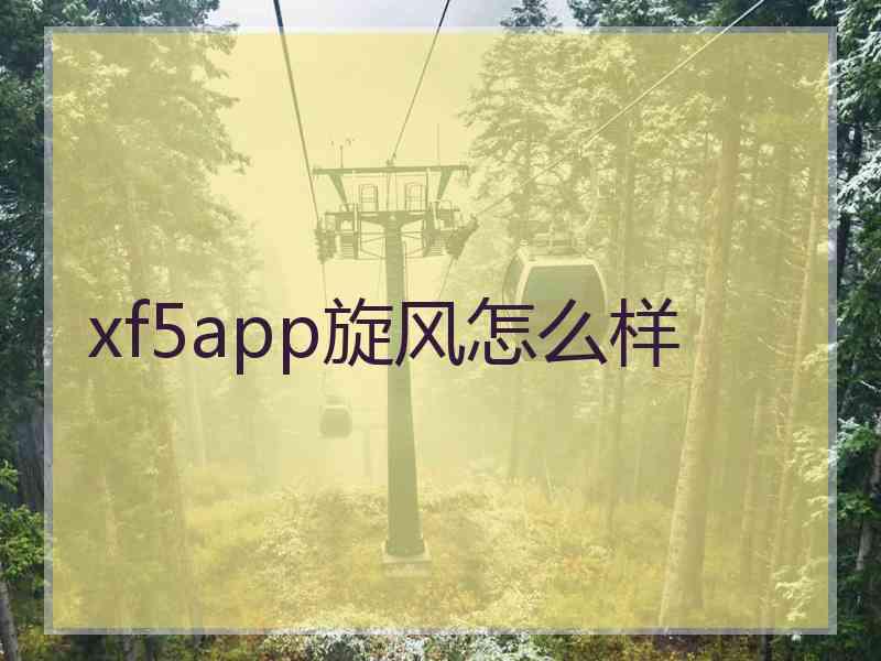 xf5app旋风怎么样