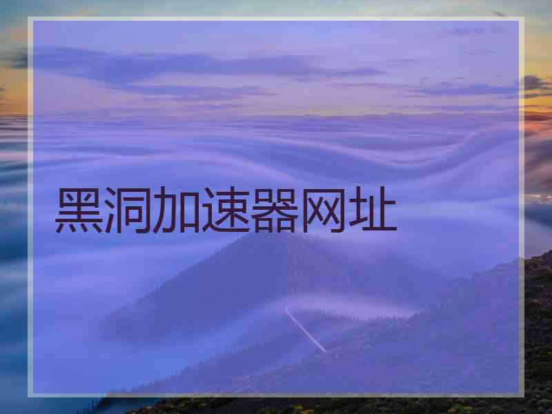 黑洞加速器网址