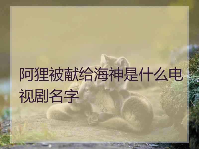 阿狸被献给海神是什么电视剧名字
