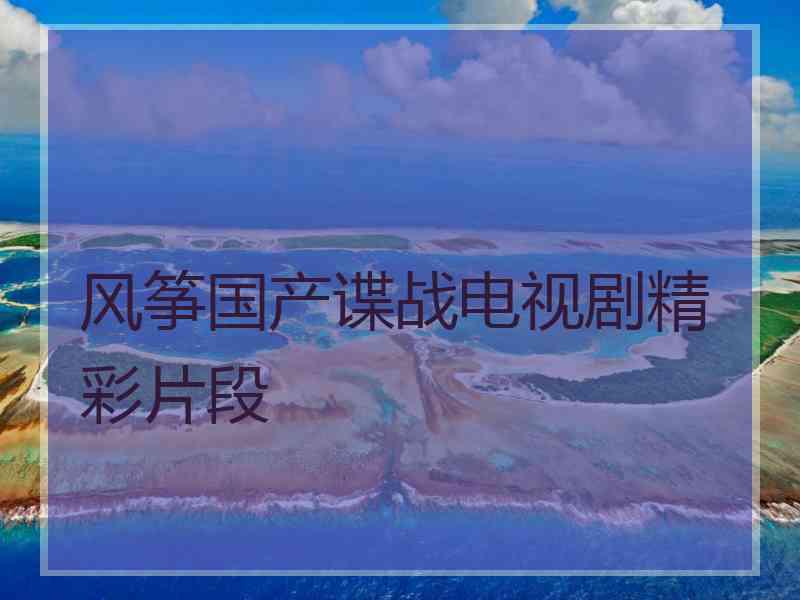 风筝国产谍战电视剧精彩片段