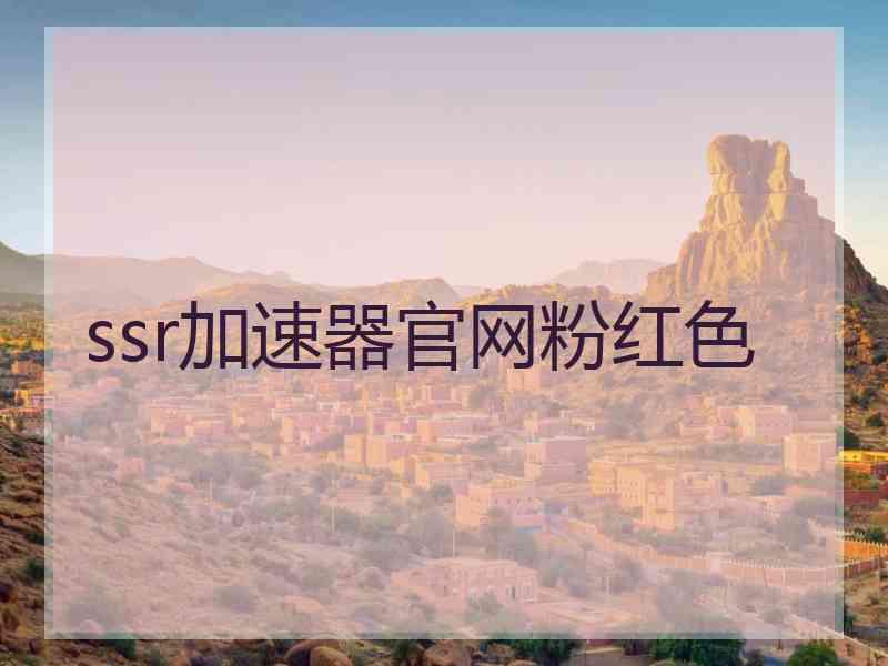 ssr加速器官网粉红色