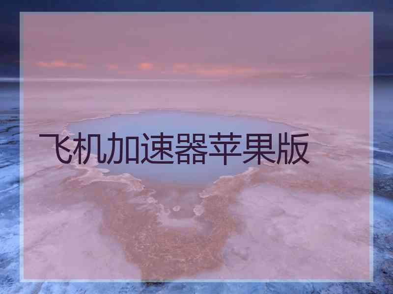 飞机加速器苹果版
