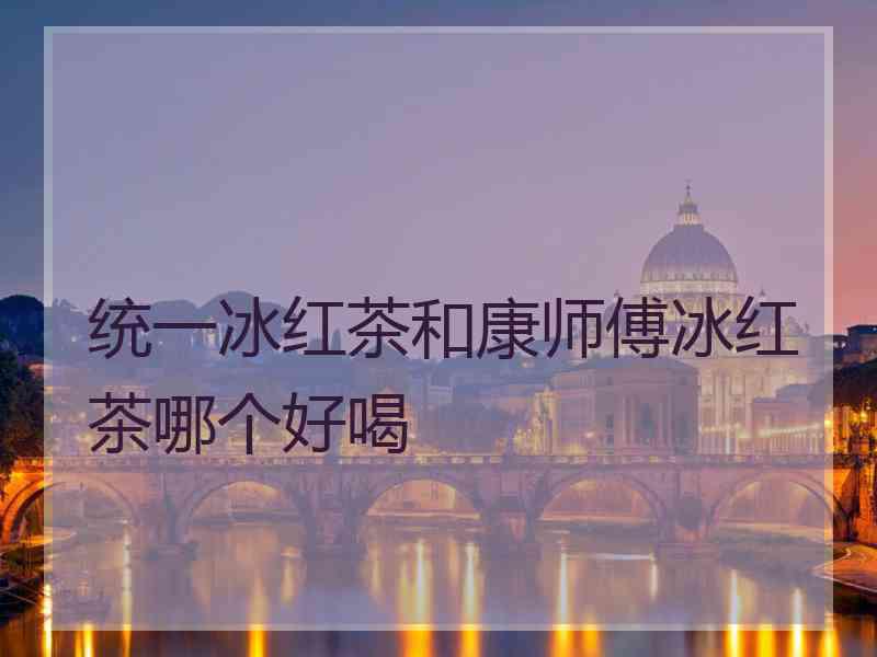 统一冰红茶和康师傅冰红茶哪个好喝