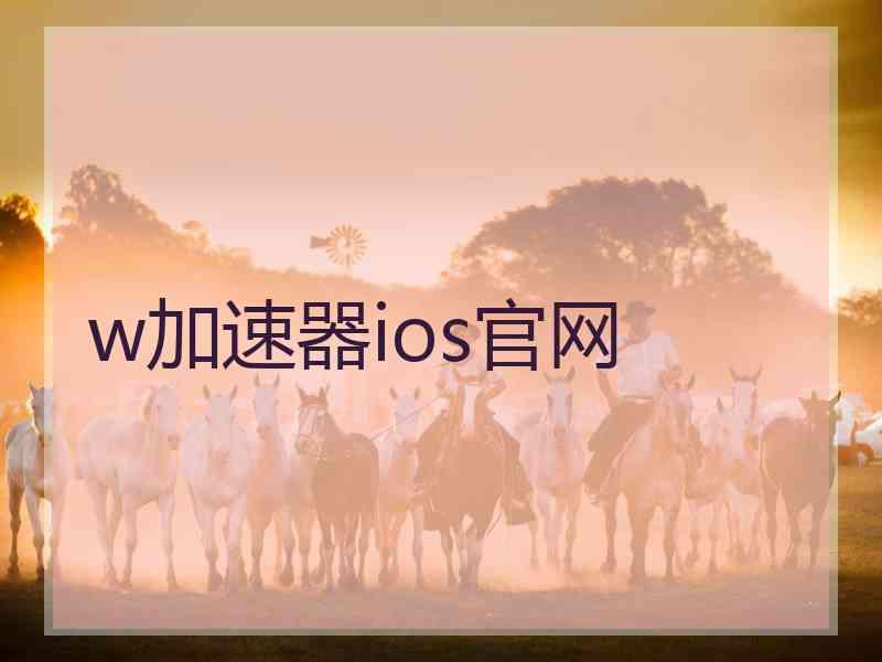 w加速器ios官网