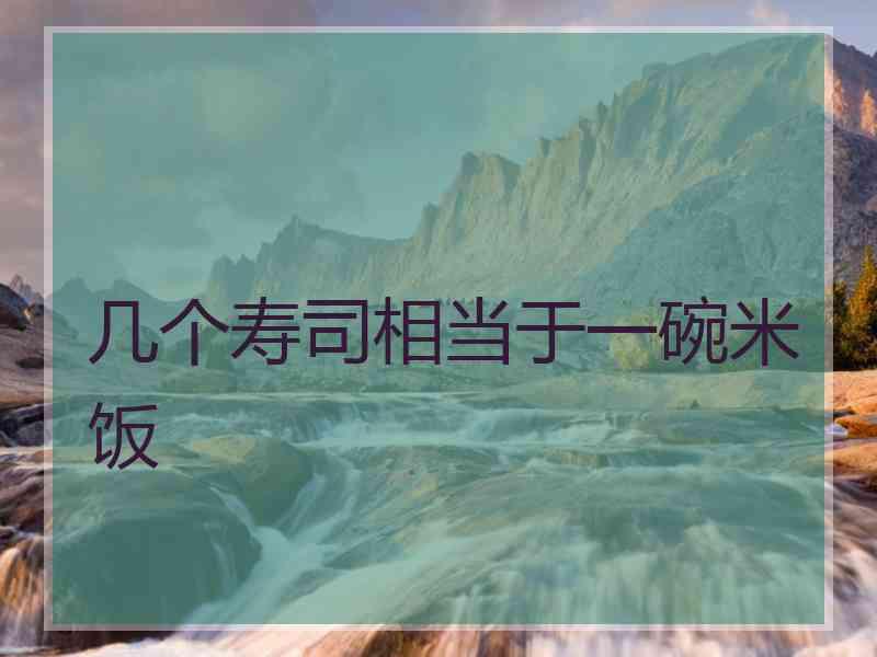几个寿司相当于一碗米饭