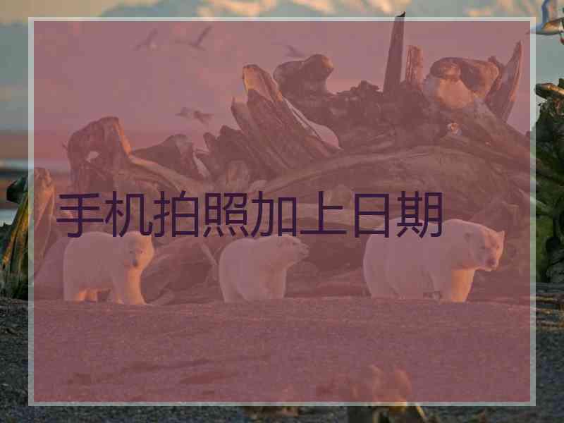 手机拍照加上日期