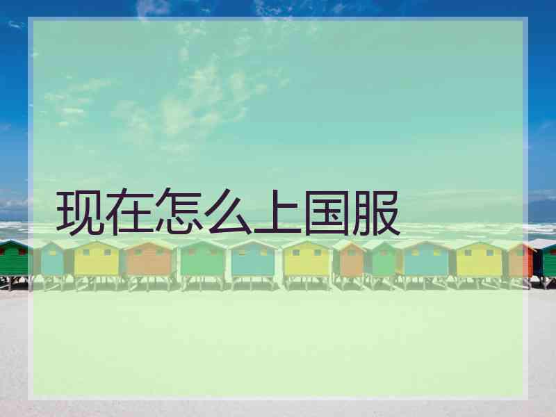 现在怎么上国服