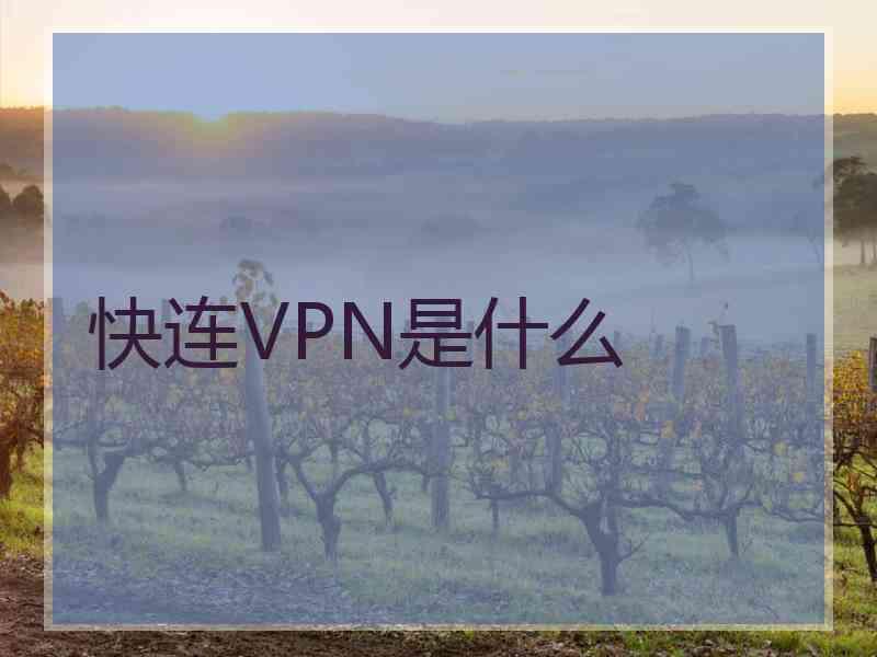 快连VPN是什么
